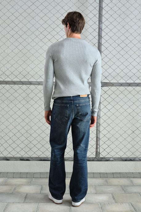 Slim Fit Crew Neck T-Shirt met Knopdetail - Image 2