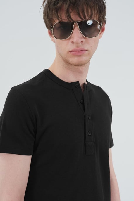Slim Fit Crew Neck T-Shirt i Bomull - Image 2