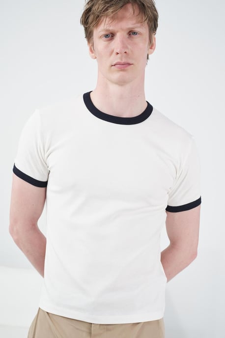 Color Blocked Crew Neck T-Shirt with Contrast Binding - Image 4