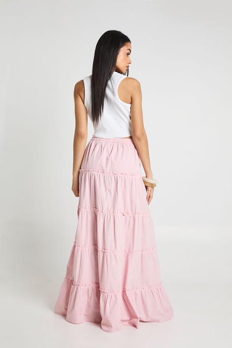 Tiered Cotton Poplin Maxi Skirt - Image 2