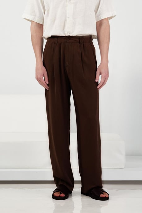 Hoge Taille Wijde Pantalon met Plissee - Image 2