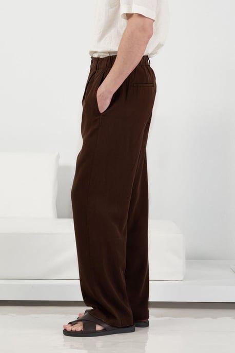 Hoge Taille Wijde Pantalon met Plissee - Image 3