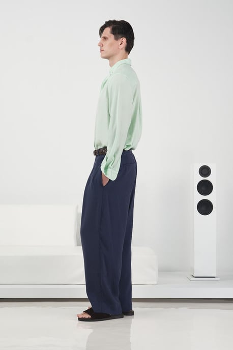 Middelhoge Wijde Pantalon met Plissé - Image 2