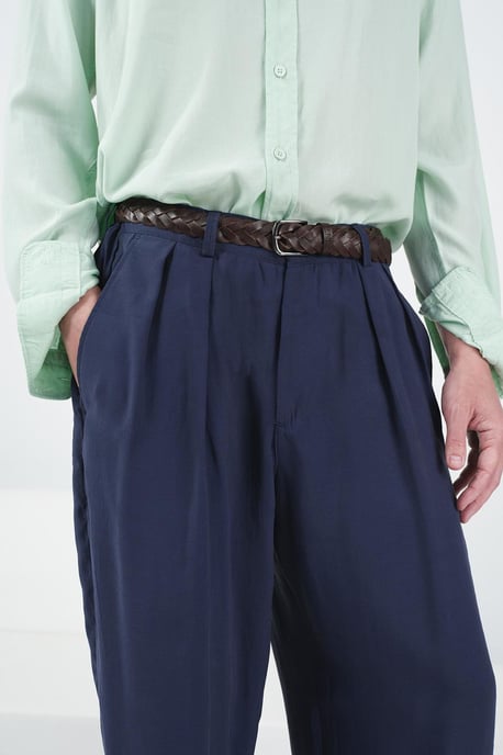 Middelhoge Wijde Pantalon met Plissé - Image 5