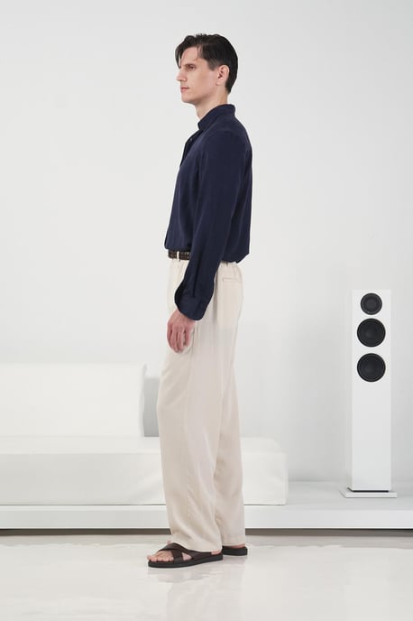 Pleated Wide Leg Trousers - Image 2