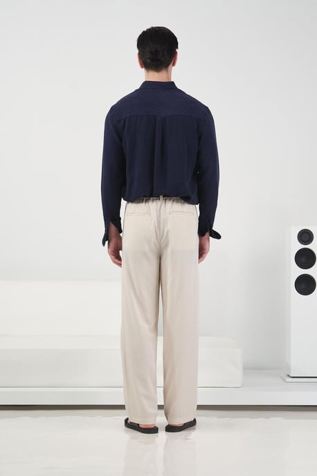 Pleated Wide Leg Trousers - Image 3