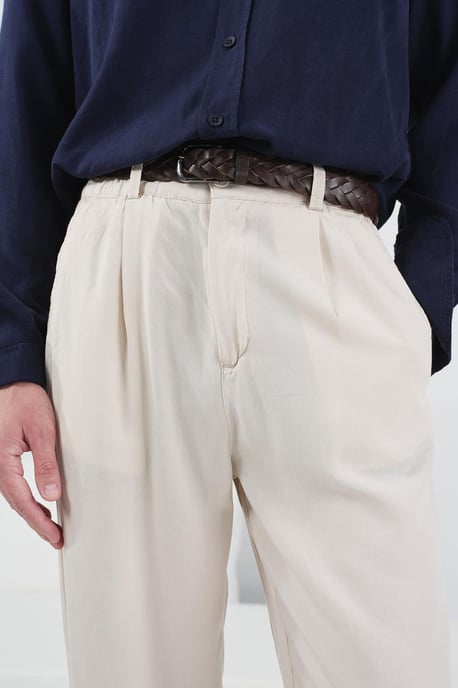 Pleated Wide Leg Trousers - Image 4
