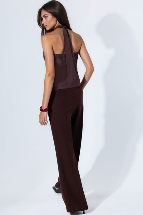 Modal Blend Halter Tie Fitted Vest - Image 4