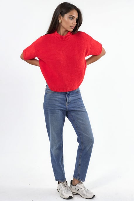 Relaxed Fit Crew Neck Knitwear Sweater - Image 2