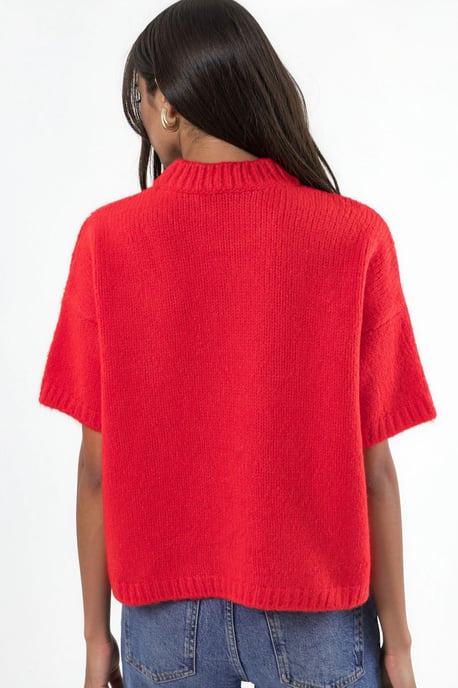Relaxed Fit Crew Neck Knitwear Sweater - Image 3