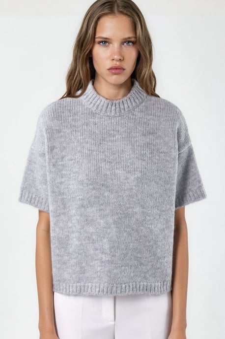 Relaxed Fit Crew Neck Knitwear Sweater - Image 5