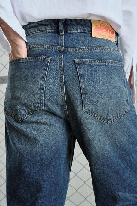 Herr Mid Waist raka jeans - Image 5
