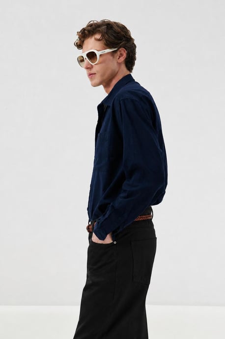 Men's Mid Waist Straight Leg Jeans - Image 3