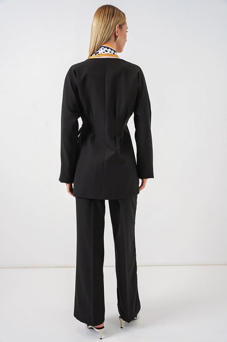 Long Belted V-Neck Jacket - Image 6