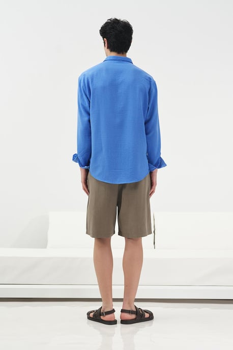 Mid Waist Wijde Pijpen Tencel Shorts - Image 2