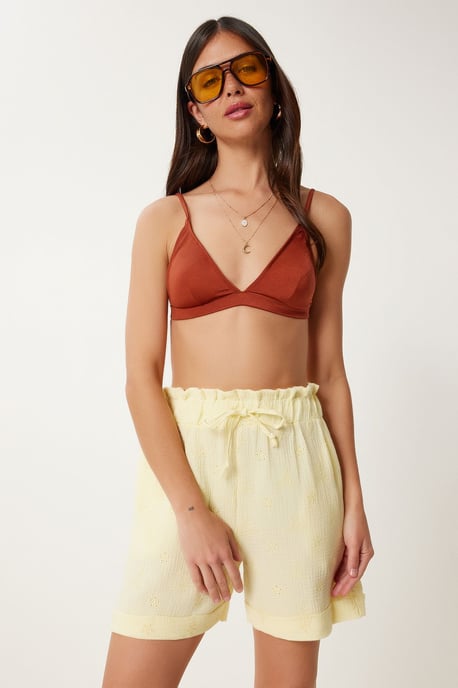 Hoge Taille Mini Shorts met Trekkoord en Binding Detail - Image 2