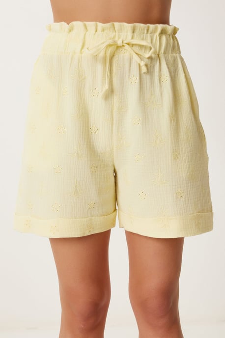 Hoge Taille Mini Shorts met Trekkoord en Binding Detail - Image 3