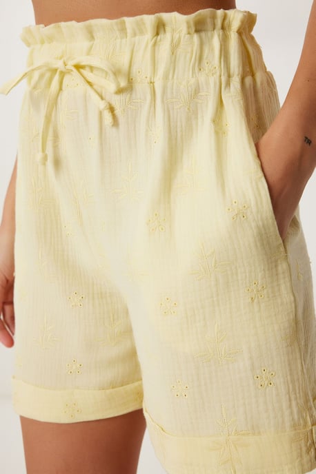 Hoge Taille Mini Shorts met Trekkoord en Binding Detail - Image 4