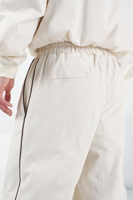 Casual Elastic Waist Straight Leg Pants - Image 3