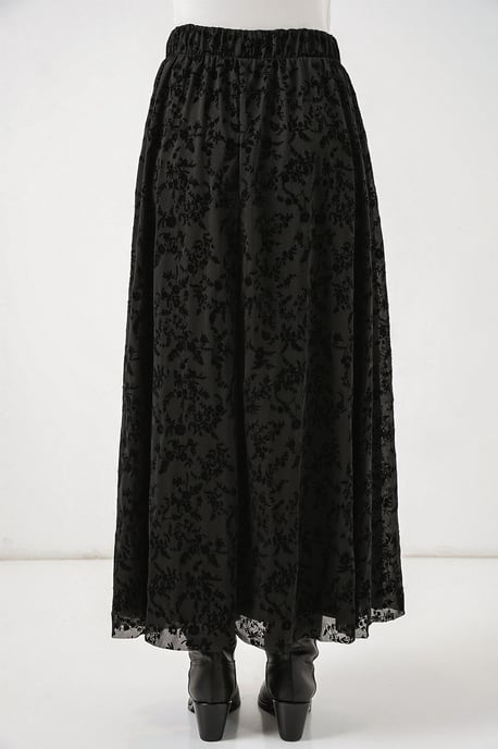 Floral High Waist Maxi Skirt - Image 6