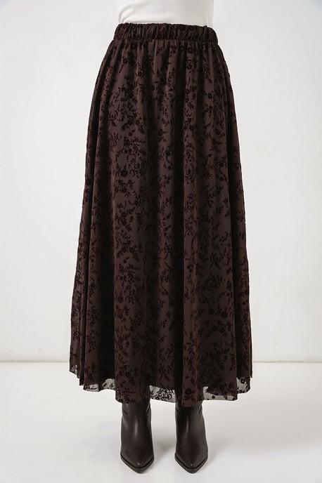 Floral High Waist Maxi Skirt - Image 2