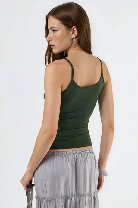 Aansluitende U-hals Gebreide Tanktop - Image 3
