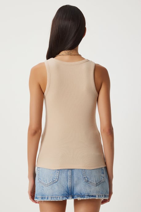 Getailleerde Katoenen U-Hals Tanktop - Image 6