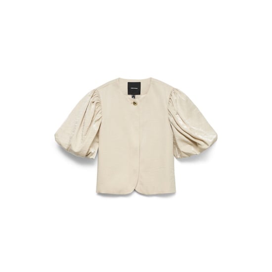 Vero Moda Vmliana 24 shiny short blazer beige - Image 1