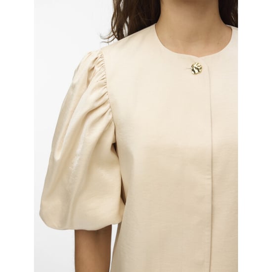 Vero Moda Vmliana 24 shiny short blazer beige - Image 5