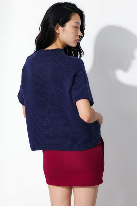 Relaxed Fit Crew Neck Knitwear Sweater - Image 3