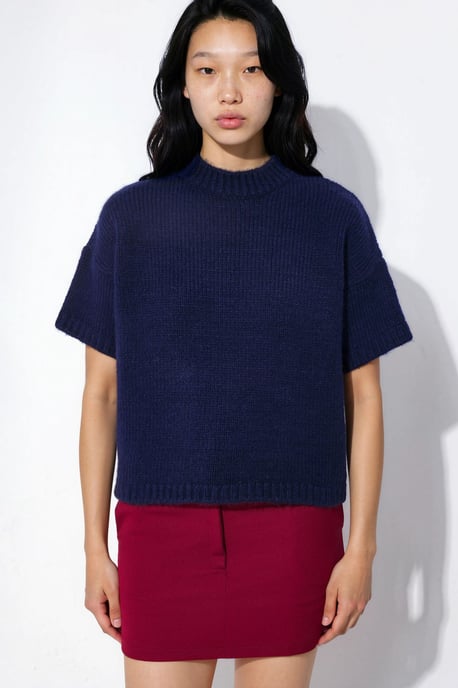 Relaxed Fit Crew Neck Knitwear Sweater - Image 5