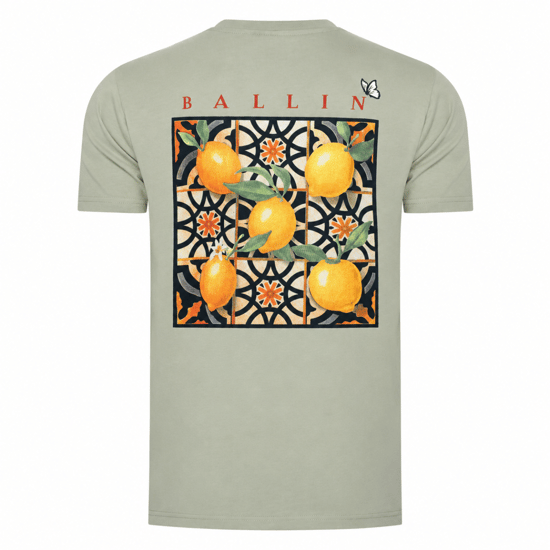 Ballin Est. 2013 T-shirt SS Orange Baktryck Grön - Image 2