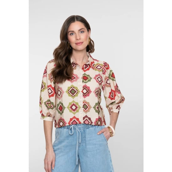 Geisha 63480-20 718 blouse ecru/raspberry/green - Image 1