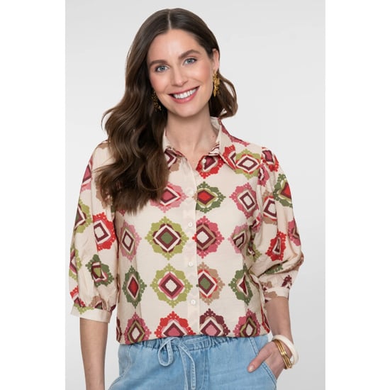 Geisha 63480-20 718 blouse ecru/raspberry/green - Image 2