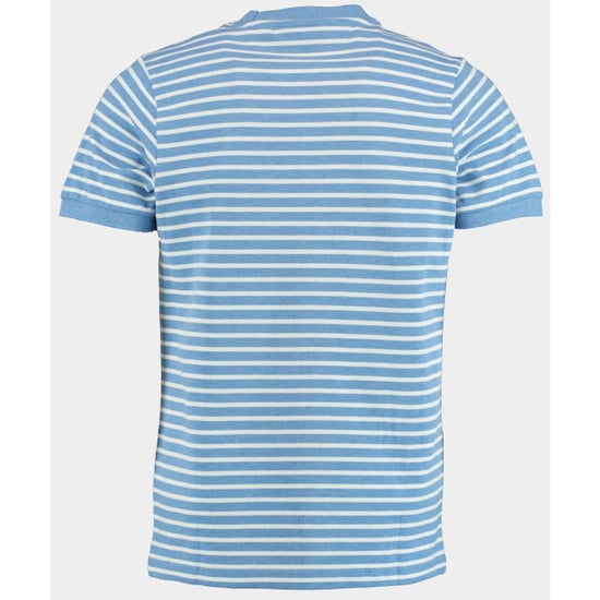 Scotland Blue T-shirt korte mouw isaac stripe t-shirt pique 25108is18sb/241 true blue - Image 2