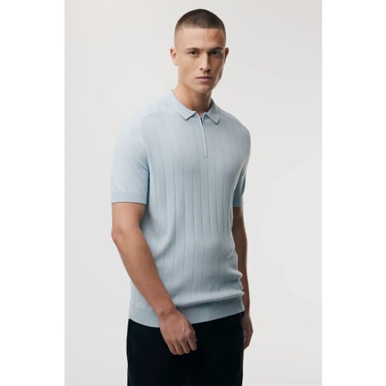 Genti Polo rib zip light - Image 2