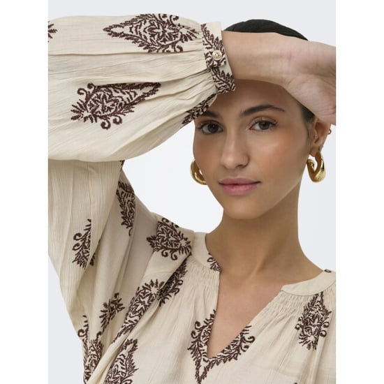 Jacqueline de Yong Jdyholly ls smock top wvn ecru dessin - Image 2