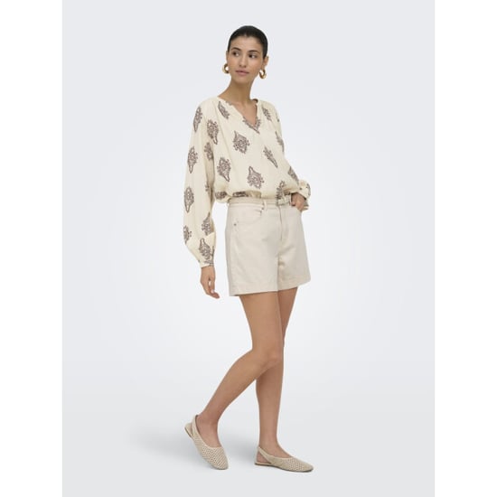 Jacqueline de Yong Jdyholly ls smock top wvn ecru dessin - Image 3