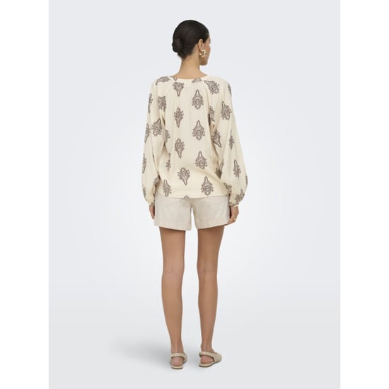 Jacqueline de Yong Jdyholly ls smock top wvn ecru dessin - Image 5