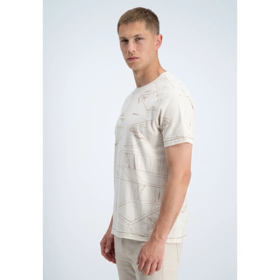 Gabbiano T-shirt korte mouw met allover print ecru dessin - Image 3