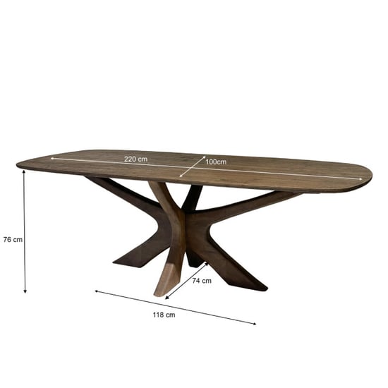 Brix eetkamertafel montreaux - mangohout 220 cm - Image 6