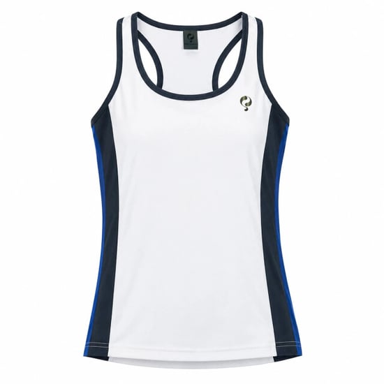 Q1905 Q stripe tank -white/ blue graphite/ surf the web - Image 4