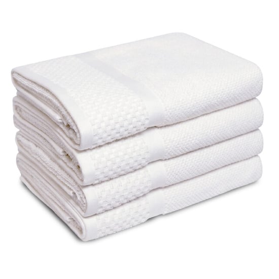 Phlox Soft popcorn handdoeken 70x140 cm set van 4 100% katoen 500 g/m2 - - Image 1