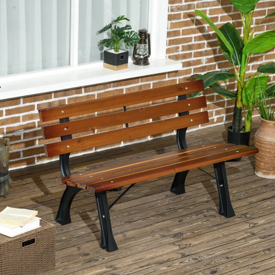 4goodz Tuinbank 2-personen max. 240 kg met rugleuning van hout - Image 4