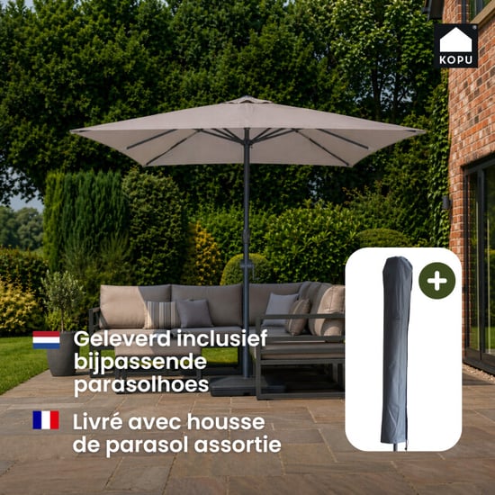 Kopu ® alicante parasol vierkant 230x230 cm met windvanger - - Image 4