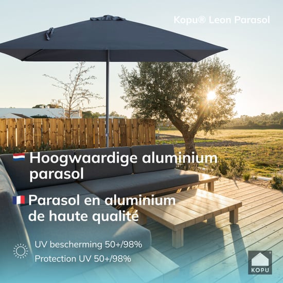 Kopu ® leon parasol rechthoek 150x250 cm met hoes en voet - - Image 5
