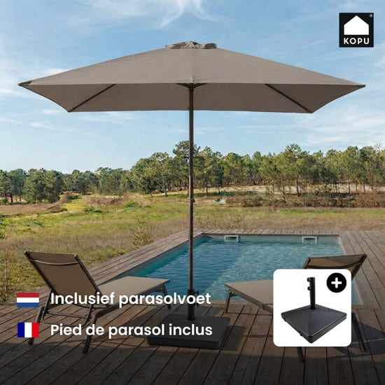 Kopu ® leon parasol rechthoek 150x250 cm met hoes en voet - - Image 5