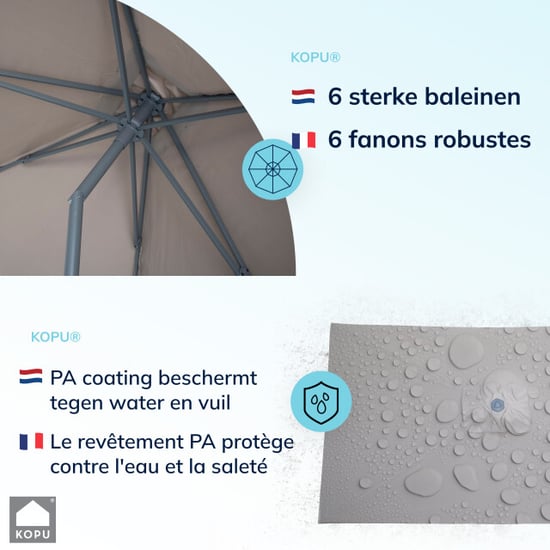Kopu ® leon parasol rechthoek 150x250 cm met hoes en voet - - Image 6
