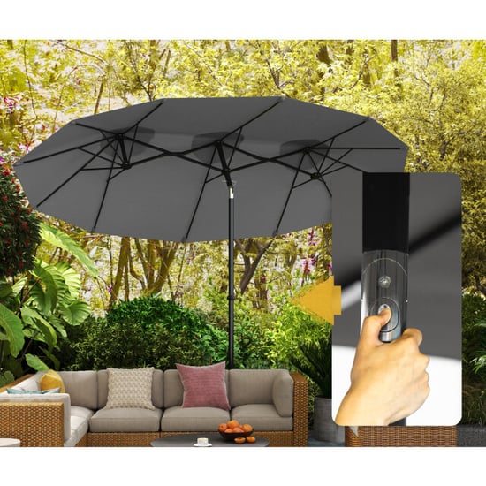 4goodz Outsunny duo-parasol 295x152 cm brede parasol - - Image 4