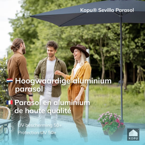 Kopu ® sevilla parasol rechthoek 200x300 cm met hoes en voet - Image 4